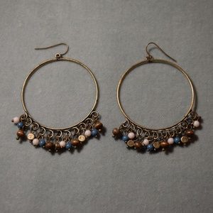 bead hoop earrings
